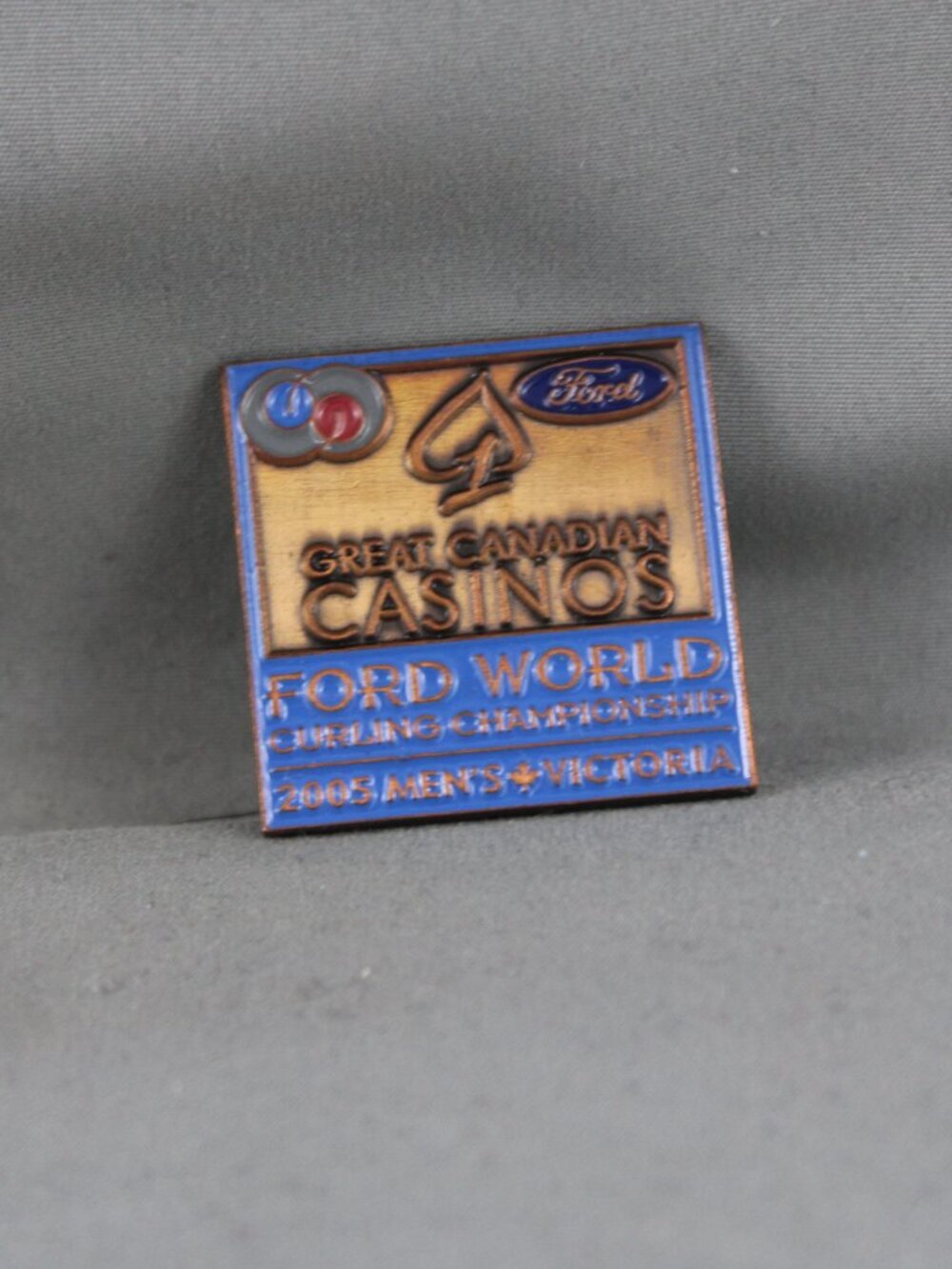 Retro Curling Pin - 2005 World Curling Championships 2005 Victoria BC